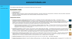 Desktop Screenshot of econometricsbooks.com