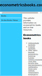 Mobile Screenshot of econometricsbooks.com