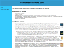 Tablet Screenshot of econometricsbooks.com